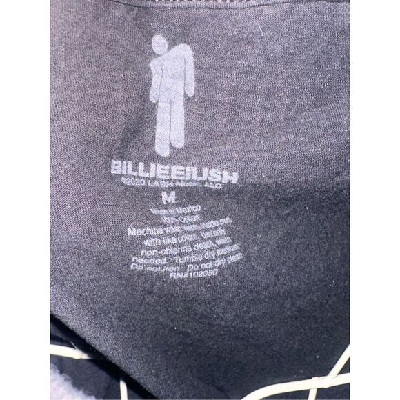 Billie Eilish When We All Fall Asleep Band Tee Black T-Shirt Size Medium Y2K Goo - Picture 3 of 5